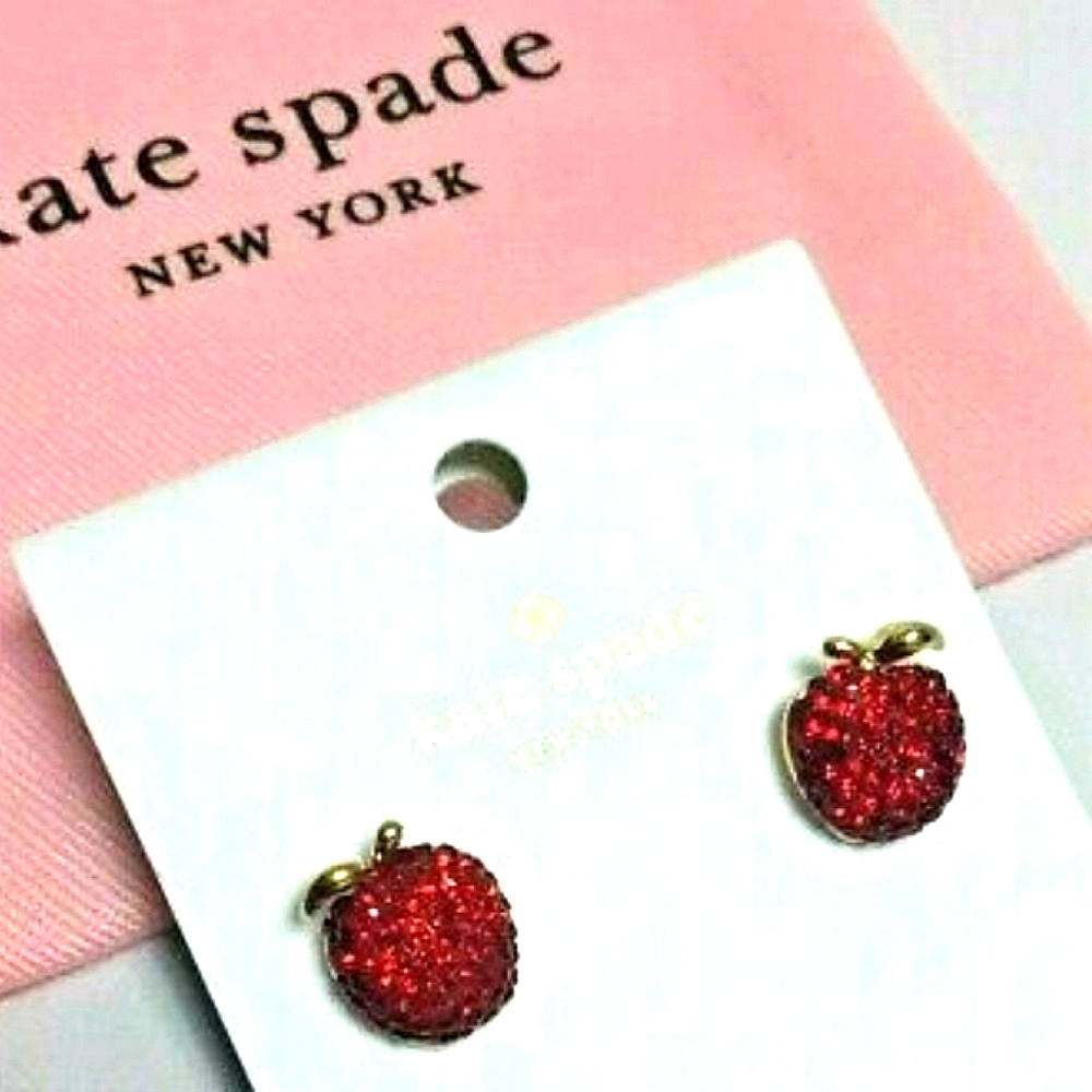 NEW Kate Spade Dashing Beauty Apple Studs - Picture 3 of 7